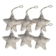 Ozdoby bożonarodzeniowe - Dekoracja wisząca STERN 7 cm złoty 6 sztuk - miniaturka - grafika 1