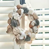 Dekoracje domu - Wieniec z jajkami Harera - miniaturka - grafika 1