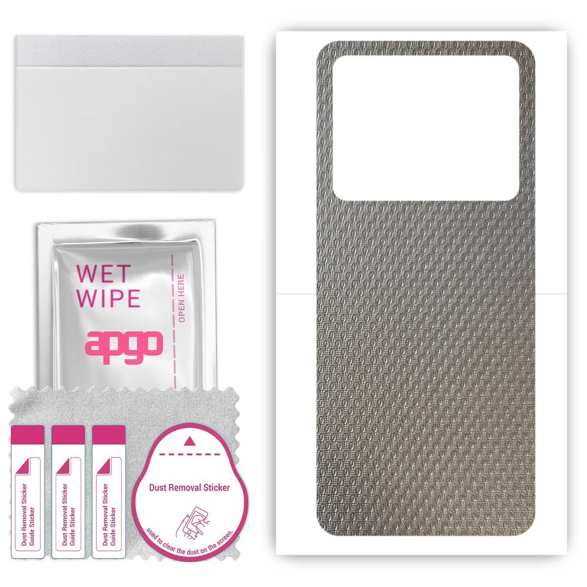 Folia naklejka skórka strukturalna na TYŁ do HTC U23 - Aluminium krople - apgo SKINS