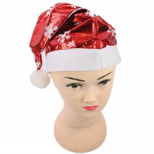 CZAPKA MIKOŁAJA ŚNIEŻYNKA PRZEBRANIE STRÓJ CZERWONY KOSTIUM ŚWIĄTECZNY - Stroje karnawałowe CZAPKA MIKOŁAJA ŚNIEŻYNKA PRZEBRANIE STRÓJ CZERWONY KOSTIUM ŚWIĄTECZNY - Stroje karnawałowe - miniaturka - grafika 1