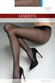Rajstopy - Rajstopy W Kropeczki Półmatowe Cienkie Marilyn Flores 716 20 Den Czarne 3-M - miniaturka - grafika 1