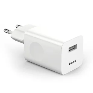 Baseus Charging Quick Charger ładowarka sieciowa zasilacz EU adapter USB Quick Charge 3.0 QC 3.0 biały (CCALL-BX02) - Ładowarki do telefonów - miniaturka - grafika 1