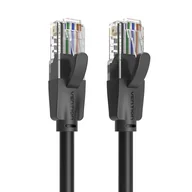 Kable miedziane - Kabel sieciowy UTP CAT6 Vention IBEBK RJ45 Ethernet 1000Mbps 8m czarny - miniaturka - grafika 1