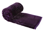 Koce - Koc Elway 200x240 tłoczony fioletowy ciemny - miniaturka - grafika 1