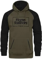 Bluzy męskie - bluza męska HORSEFEATHERS SHERMAN II SWEATSHIRT Burnt Olive - miniaturka - grafika 1