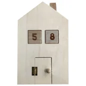 Kalendarze - Drewniany kalendarz adwentowy do dekoracji - Klocki - 15,5 x 25 x 4 cm - miniaturka - grafika 1