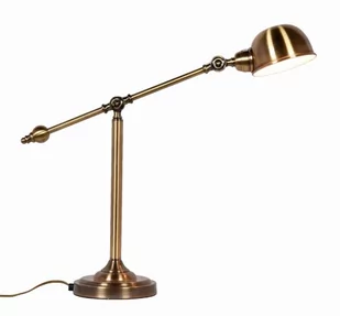 Lumina Deco Stojąca LAMPKA biurkowa BRITOS LDT 5502 Deco metalowa LAMPA gabinetowa retro vintage mosiadz - Lampy stojące - miniaturka - grafika 1