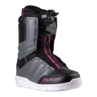 Buty snowboardowe - Buty Snowboardowe Damskie Northwave Helix Spin Black Grey 24,5 70221401 - miniaturka - grafika 1
