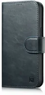 Etui i futerały do telefonów - iCarer Oil Wax Wallet Case 2in1 etui iPhone 14 Pro skórzany pokrowiec z klapką Anti-RFID niebieski (WMI14220722-BU) - miniaturka - grafika 1