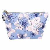 Kosmetyczki, organizery i kuferki - Kosmetyczka Damska Łazienkowa W Kwiaty Niebieska Captain Mike® - miniaturka - grafika 1