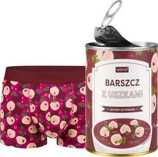 Soxo Męskie Bokserki Barszcz czerwony w puszce idealny zabawny prezent dla Niego M - Majtki męskie - miniaturka - grafika 1