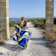 Apaszki i szaliki damskie - Jedwabna chusta premium, 130cm - 130cm - miniaturka - grafika 1