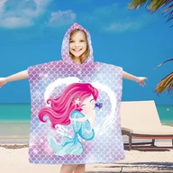 Okrycia kąpielowe dla dzieci - Ponczo Ręcznik Dla Dzieci 60X90 Syrenka - miniaturka - grafika 1