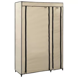 vidaXL vidaXL Składana szafa, kremowa, 110 x 45 x 175 cm, tkanina - Szafy - miniaturka - grafika 1