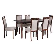 Stoły z krzesłami - Zestaw stół i 6 krzeseł drewnianych KENT 1 + ROMA 5 - miniaturka - grafika 1
