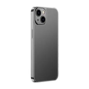 Baseus Frosted Glass Case etui pokrowiec do iPhone 13 sztywna obudowa z żelową ramką przezroczysty ARWS000602 - Etui i futerały do telefonów - miniaturka - grafika 4