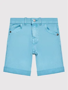 Guess Szorty jeansowe N1RD03 WE620 Niebieski Regular Fit - Spodenki damskie - miniaturka - grafika 1