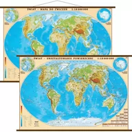 Mapy i plansze edukacyjne - Eko-Graf, mapa ścienna do ćwiczeń Świat, 1:18 000 000 - miniaturka - grafika 1