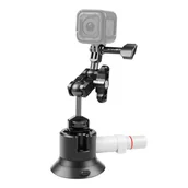 Uchwyty samochodowe do telefonów - Uchwyt samochodowy na szybę z pompką  Puluz do GOPRO Hero, DJI Osmo Action PU845B - miniaturka - grafika 1