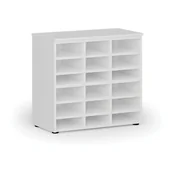 Inne meble biurowe - Regał sortujący PRIMO WHITE, 800 x 420 x 740 mm, 18 przegród, biały - miniaturka - grafika 1