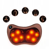 Masażery - Poduszka do Masażu Szyi i Pleców Relaksujący Masaż Shiatsu EKO Skóra - miniaturka - grafika 1