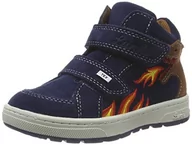 Buty dla chłopców - Lurchi Dino-tex wysokie sneakersy chłopięce, niebieski - niebieski granatowy 22-25 EU - miniaturka - grafika 1