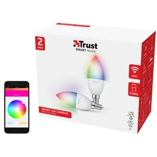TRUST Inteligentna żarówka LED TRUST 71293 5W E14 WiFi 2 szt.) - Żarówki LED - miniaturka - grafika 1