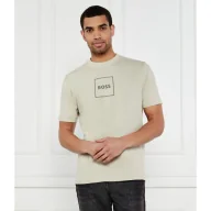 Koszulki męskie - BOSS ORANGE T-shirt Te_linenlogo Regular Fit z dodatkiem lnu - miniaturka - grafika 1