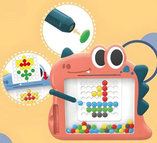 WOOPIE Tablica Magnetyczna dla Dzieci Montessori MagPad Dinozaur - Tablice dla dzieci - miniaturka - grafika 7