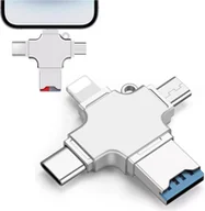 Czytniki kart pamięci - Czytnik kart SD Alogy SmartRead Pro 4w1 adapter USB3.0 do TF / Lightning / USB-C / micro USB - miniaturka - grafika 1