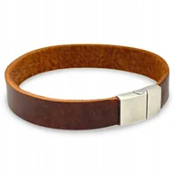 Bransolety męskie - Męska Bransoletka Skórzana - Wyjątkowy Design - Parker Quality -ROZMIAR S - miniaturka - grafika 1