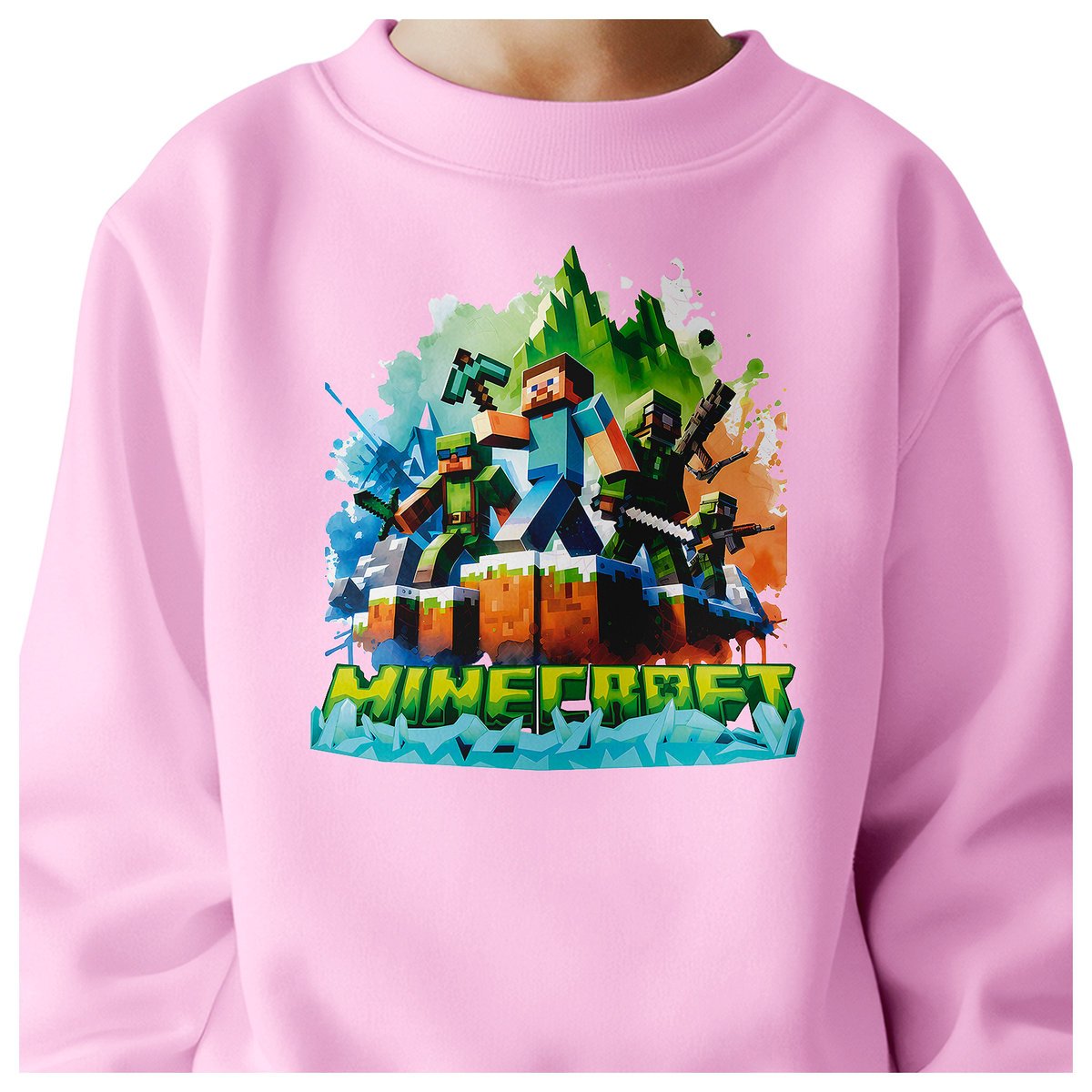BLUZA DZIECIĘCA MINECRAFT LEGENDS 134-140 DLA DZIEWCZYNKI CHŁOPCA