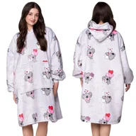 Bluzy damskie - KOC BLUZA Oversize Ciepła Gruba KOCOBLUZA 2w1 XXL KOALA Futrzak [KB-W31] - miniaturka - grafika 1