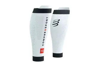 COMPRESSPORT Opaski kompresyjne na łydki R2V3 white - Pozostały sprzęt i akcesoria do ćwiczeń - miniaturka - grafika 1