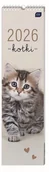Kalendarze - Kalendarz 2026 paskowy 13,5x50cm Koty - kalendarz - miniaturka - grafika 1