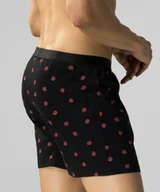 Majtki męskie - BOKSERKI ATLANTIC 2GMB-009 JZ24 (kolor czarny-burgund, rozmiar XL) - miniaturka - grafika 1