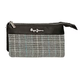 Pepe Jeans Kendra Portfel Trzy przegródki Czarny 17,5x9,5x2 cms Poliester ze skórą syntetyczną, czarny, Talla única, Portfel Trzy przegródki - Portfele - miniaturka - grafika 1
