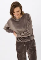 Bluzy damskie - Welurowa bluza B-CARLA - miniaturka - grafika 1