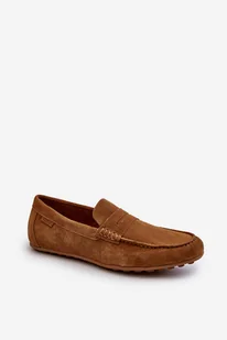 Zamszowe Mokasyny Męskie Big Star NN174226 Camel-41 - Mokasyny męskie - miniaturka - grafika 1