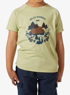 Koszulka dla dzieci Helly Hansen Marka T-Shirt - matcha - Koszulki i topy damskie - miniaturka - grafika 1