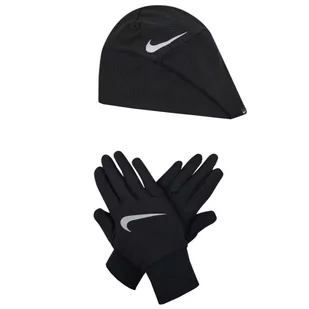 Zestaw czapka i rękawiczki Nike Wmns Essential Running Hat-Glove Set (kolor Czarny, rozmiar M/L) - Czapki damskie - miniaturka - grafika 1