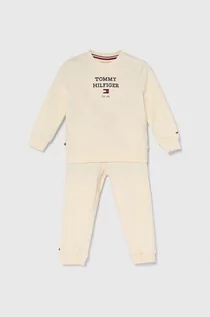 Komplety dla niemowląt - Tommy Hilfiger dres niemowlęcy kolor beżowy - grafika 1