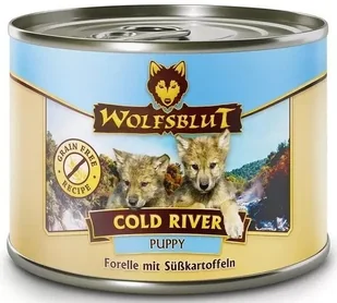 Wolfsblut Dog Puppy Cold River - pstrąg i bataty puszka 200g - Mokra karma dla psów - miniaturka - grafika 1