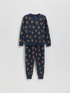 Reserved - Świąteczna piżama - granatowy - Skarpetki dla dzieci - miniaturka - grafika 1
