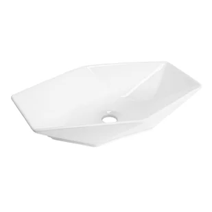 Basaro Umywalka ceramiczna nablatowa Eurus 57 x 36 - Umywalki - miniaturka - grafika 1