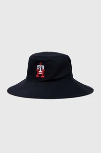 Tommy Hilfiger kapelusz bawełniany kolor granatowy bawełniany - Czapki damskie - miniaturka - grafika 1