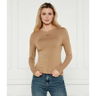 Karl Lagerfeld Bluzka Slim Fit - Bluzki damskie - miniaturka - grafika 1