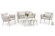 Meble ogrodowe - Zestaw mebli ogrodowych taras balkon aluminiowe TULUM beżowe - miniaturka - grafika 1