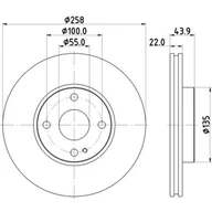Tarcze hamulcowe - Tarcza hamulcowa HELLA 8DD 355 131-821 - miniaturka - grafika 1