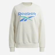 Bluzy damskie - Bluza bez kaptura damska polarowa Reebok Identity Big Logo Fleece Crew 100205763 M Mleczna (1200143878408). Bluzy bez kaptura damskie - miniaturka - grafika 1